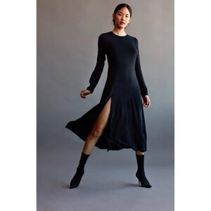 Aritzia Babaton | Maxwell Black Midi Ling Sleeve Dress